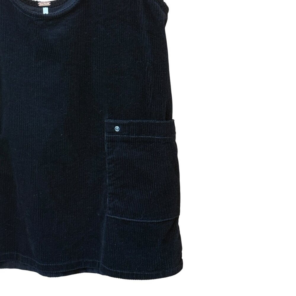 Free People Devoted to You Black Corded Corduroy Mini Dress Women's size 2 - Picture 5 of 8